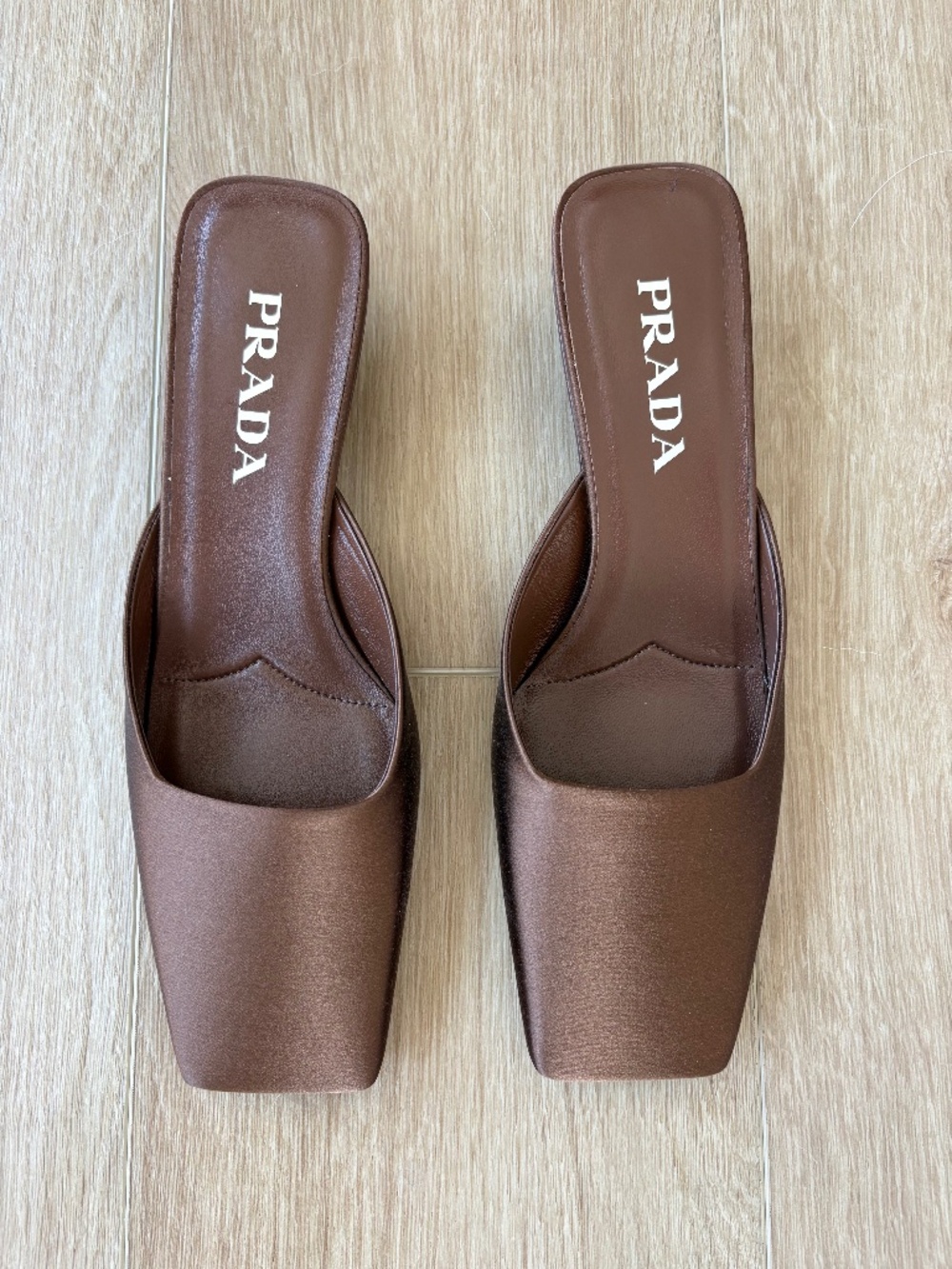 NWT Prada Satin Mules - Size 36 - Picture 1 of 5